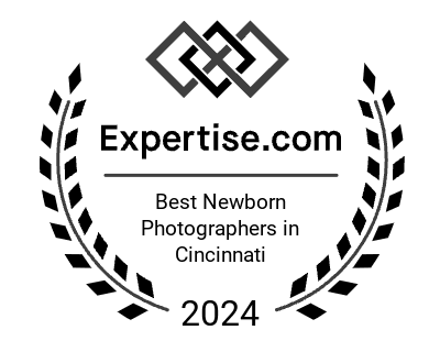 2024 Expertise.com award for best newborn photographers in Cincinnati.