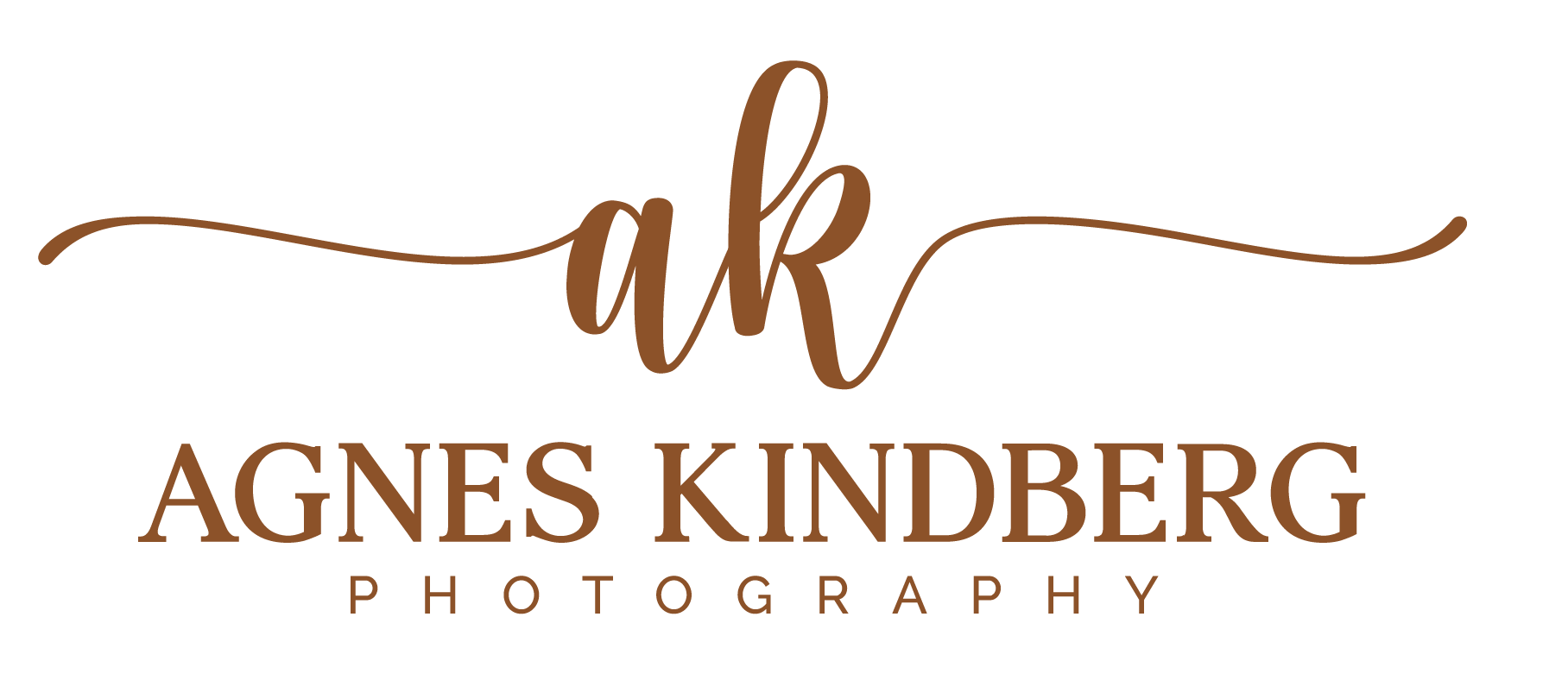 Logo of Agnes Kindberg Photography with stylized initials 'ak'.