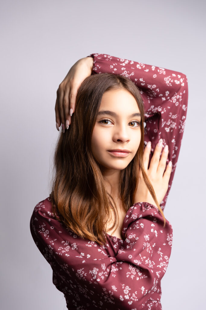 young girl model posing