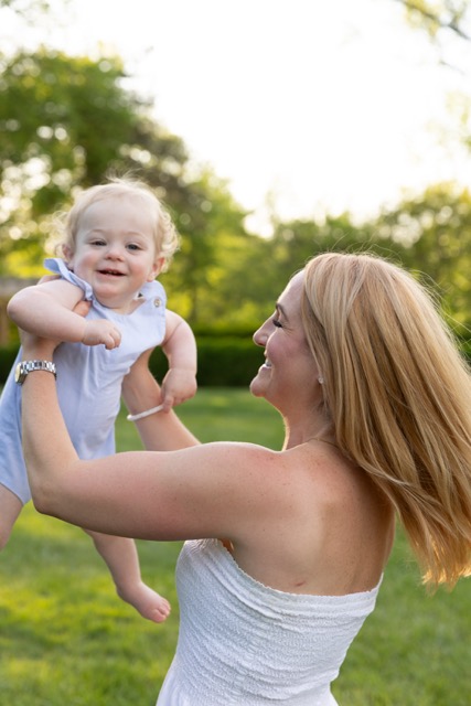 Mom playing with toddler boy at Ault Park