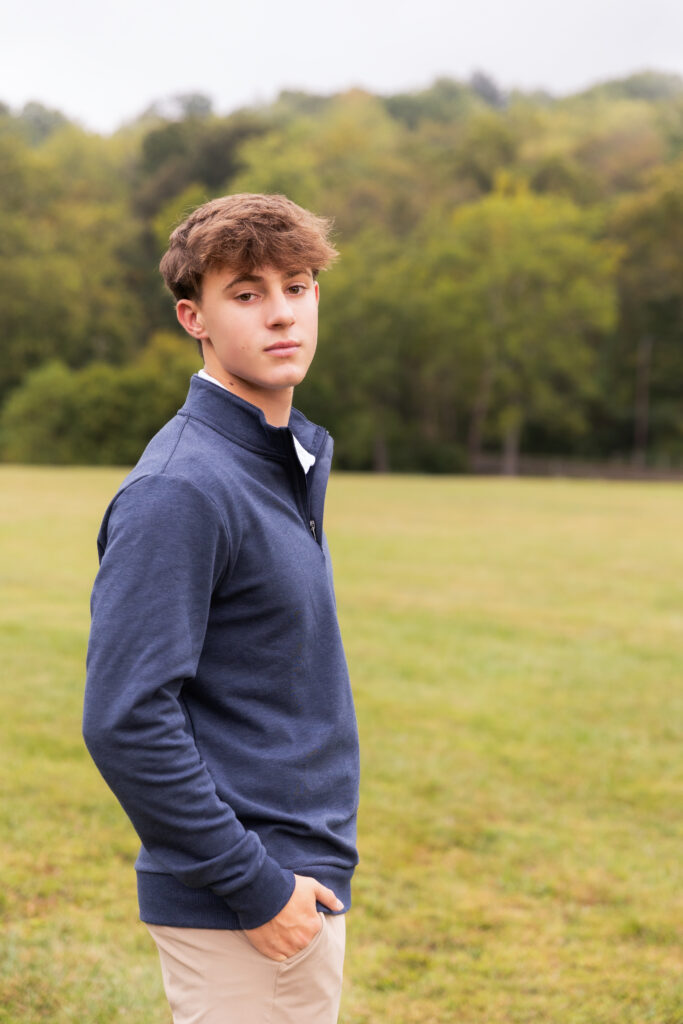 high school senior boy at French Park